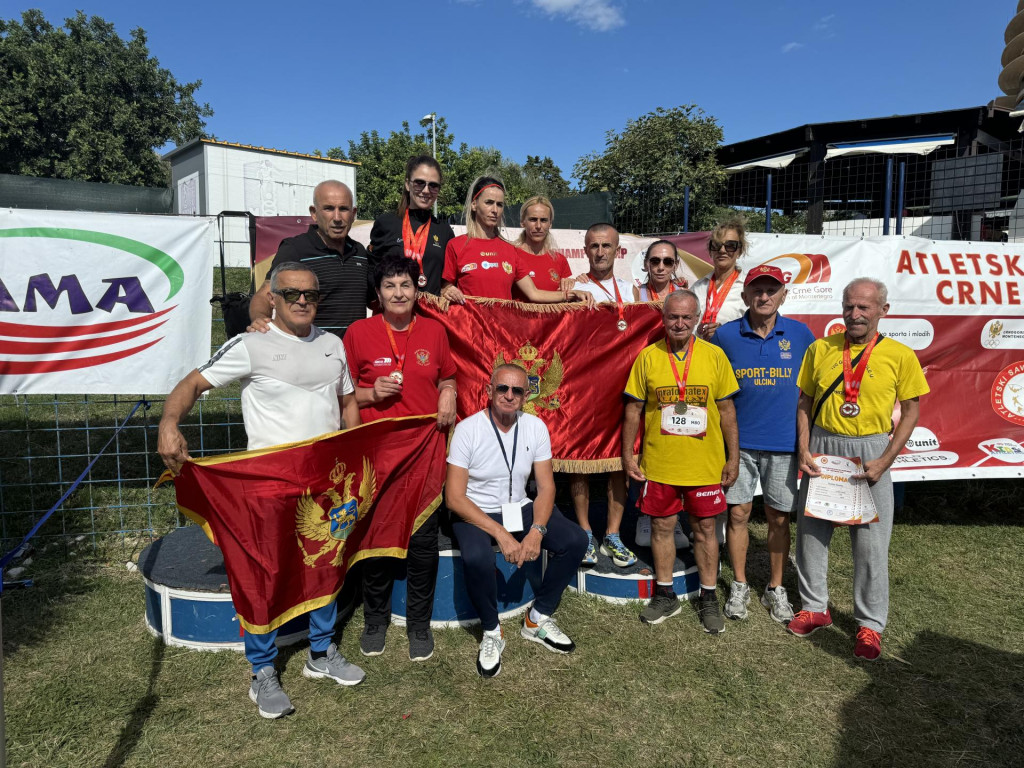 Crnogorskim atletičarima 38 medalja na Balkanskom prvenstvu za veterane