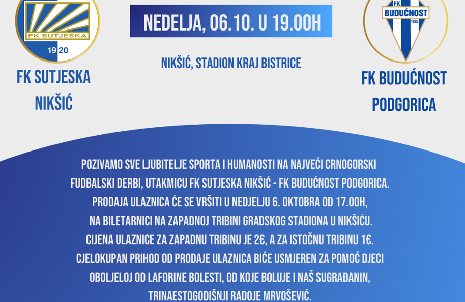 Humanitarni derbi za djecu oboljelu od Laforine bolesti