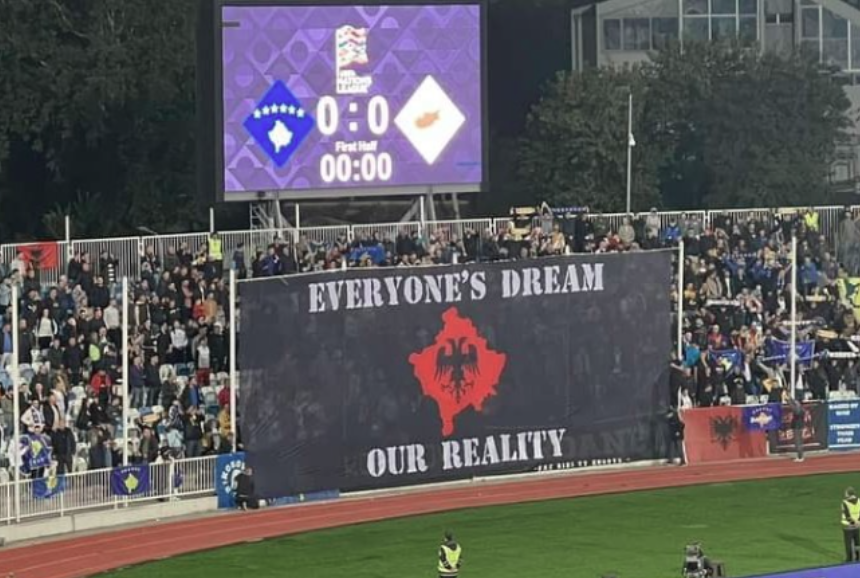 Novi skandal kosovskih Albanaca: Grb Albanije preko srpske teritorije! (FOTO)