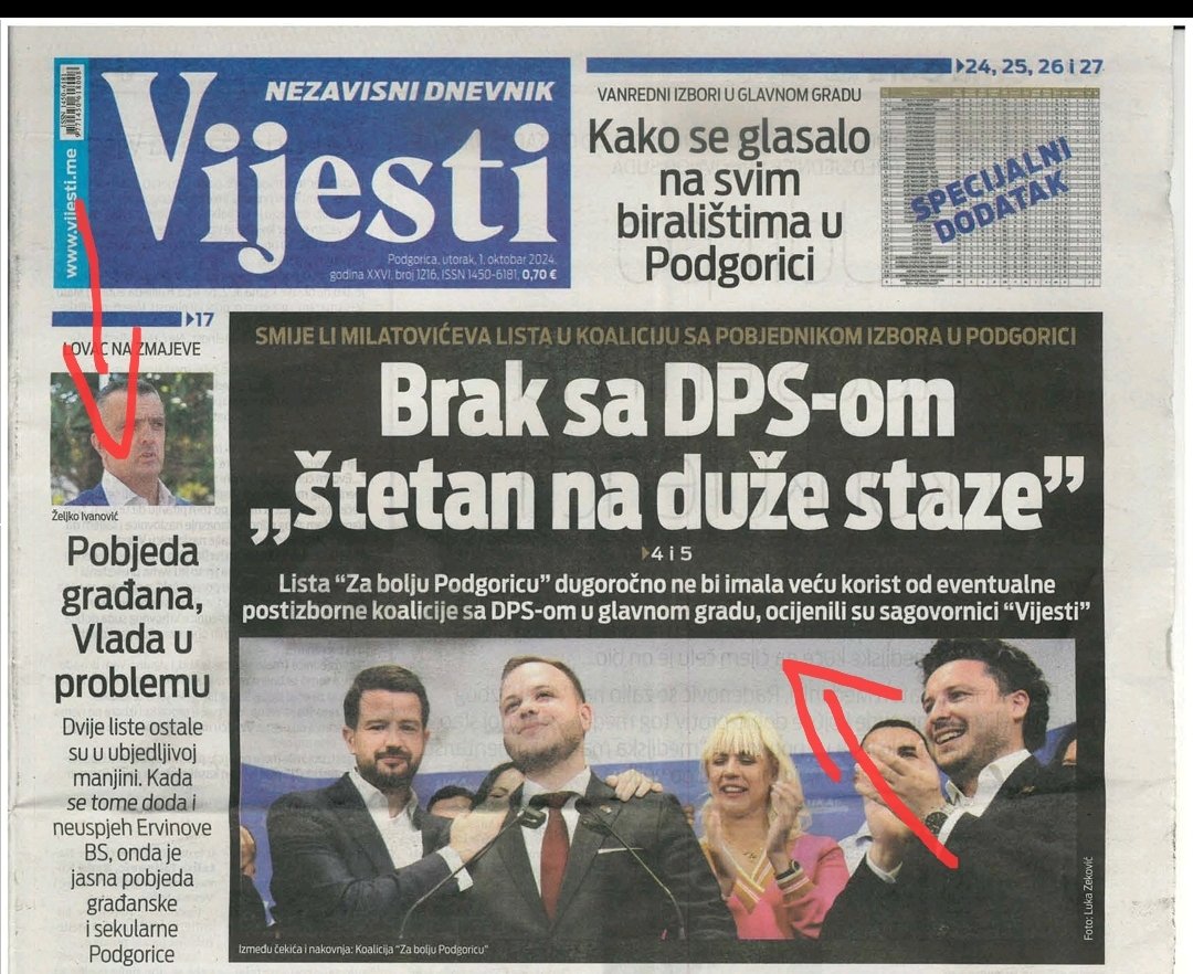 Ni „Vijesti“ više ne vjeruju Željku Ivanoviću, Jakovu Milatoviću olakšan posao