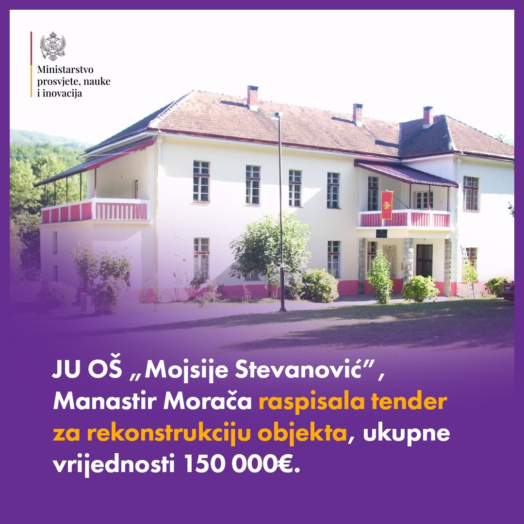Raspisan tender za rekonstrukciju OŠ “Mojsije Stevanović”