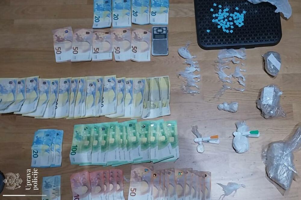 Uhapšen Podgoričanin: Policija pronašla više vrsta droge i skoro 6.000 evra
