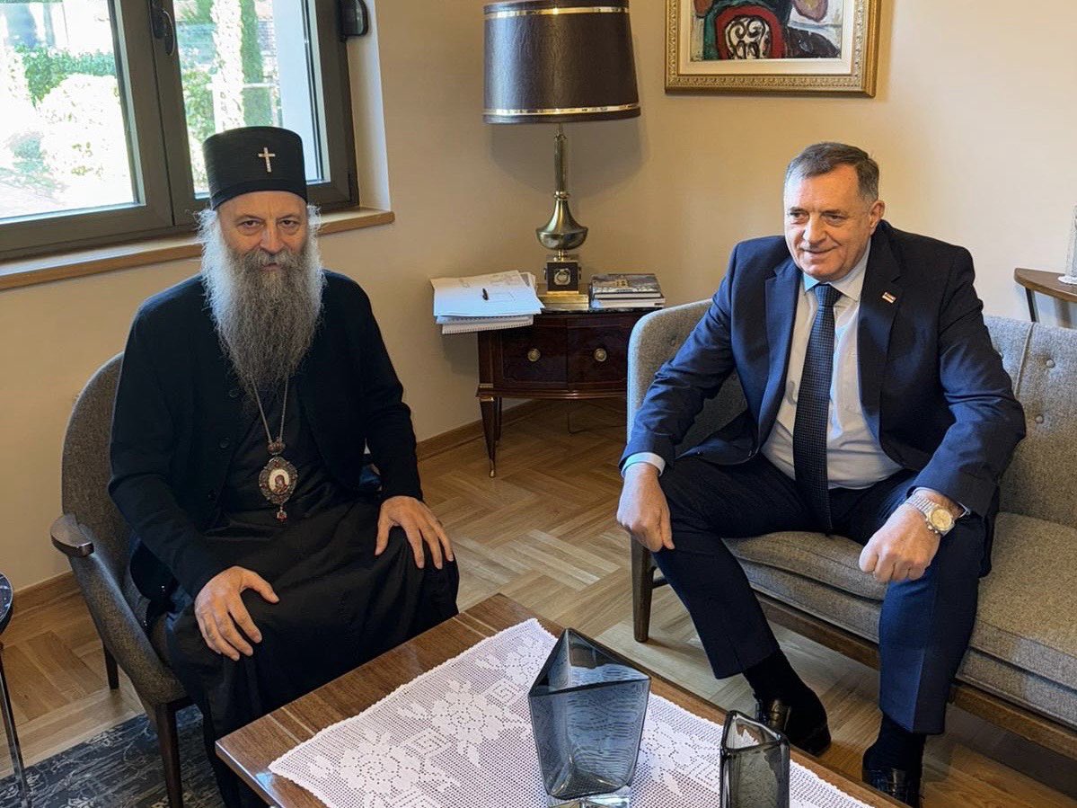 Dodik sa patrijarhom Porfirijem: Republika Srpska će nastaviti da podržava aktivnosti SPC