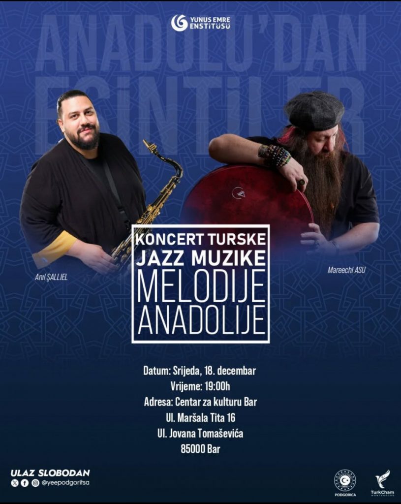 „Melodije Anadolije“ u srijedu u Baru