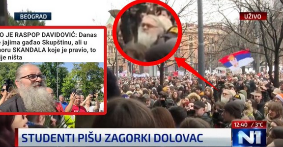 Raspop Antonije na protestima studenata novi opozicioni patrijarh?