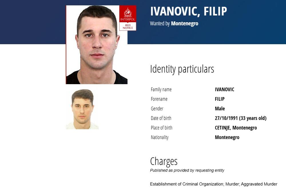 Međunarodna potjernica za Filipom Ivanovićem: Pobjegao iz kućnog pritvora i nasilno uklonio nanogicu