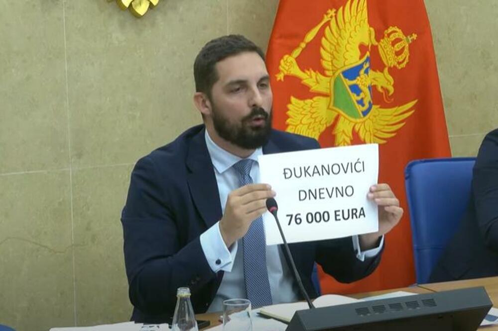Leković: Porodica Mila Đukanovića dnevno zarađuje 76.000 eura