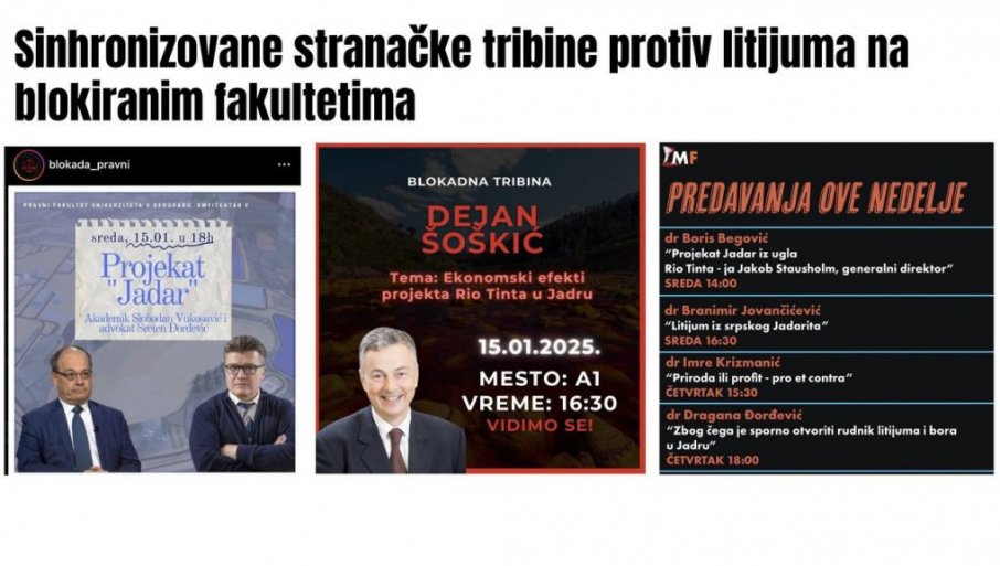 Opozicija održava stranačke tribine na blokiranim fakultetima