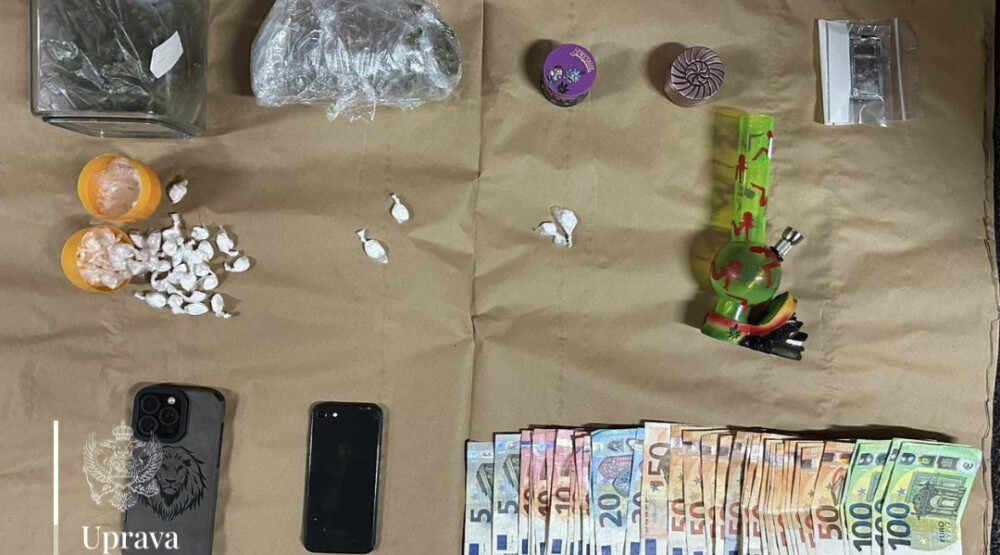 Budva: Uhapšen Podgoričanin, kod njega pronađeni kokain i marihuana