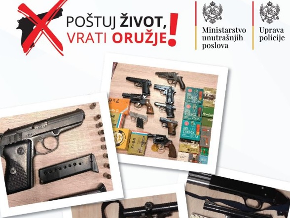 U Akciji ,,Poštuj život, vrati oružje“ građani su do danas policiji predali 2017 komada oružja, 67.210 komada municije, 209 komada bombi