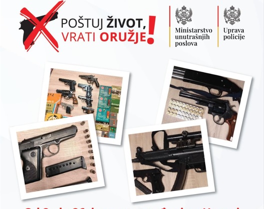 Građani od početka januara vratili 1.504 komada vatrenog oružja