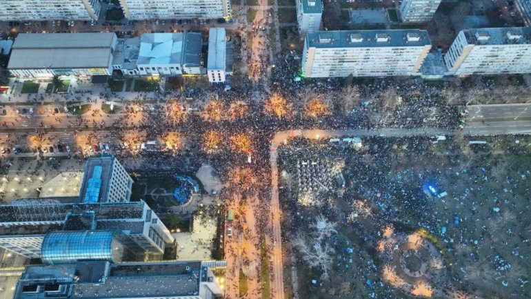 (FOTO) Protesti u Srbiji iz vazduha