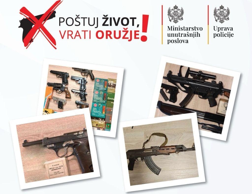 Akcija „Poštuj život, vrati oružje“: Građani do danas policiji predali 2.996 komada oružja i 100.909 komada municije