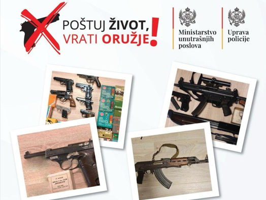 Građani policiji predali 2.778 komada oružja i 96.192 komada municije