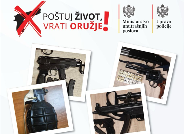 Građani predali 2.639 komada oružja, 90.607 komada municije