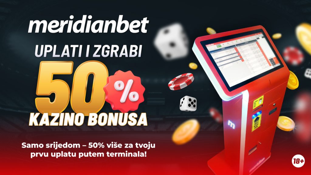 BONUS 50% NA UPLATU PUTEM TERMINALA!
