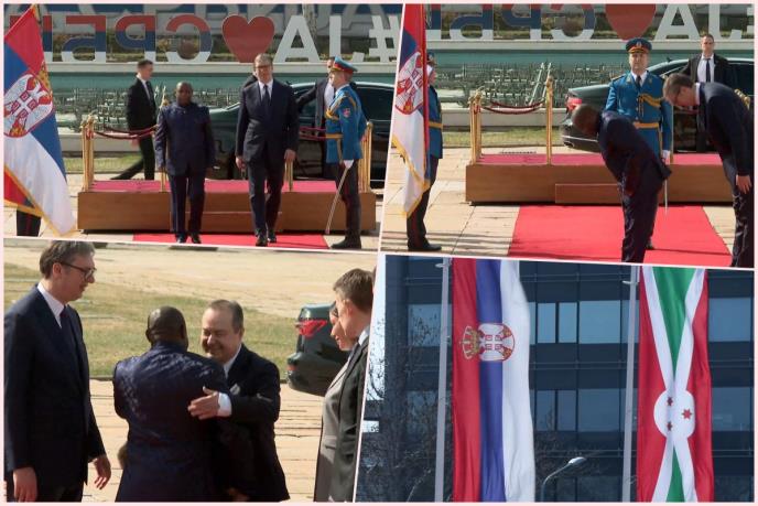 Predsednik Vučić uz sve počasti dočekao predsednika Burundija Evaristu Ndajišimijeu