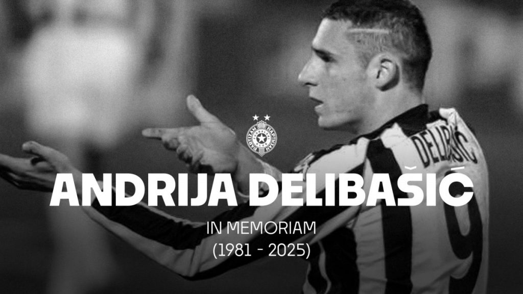 Partizan se oprostio od Delibašića: Andrija, borio si se kao lav, sa tugom pokušavamo da prihvatimo da više nikada nećeš ući na svoj stadion