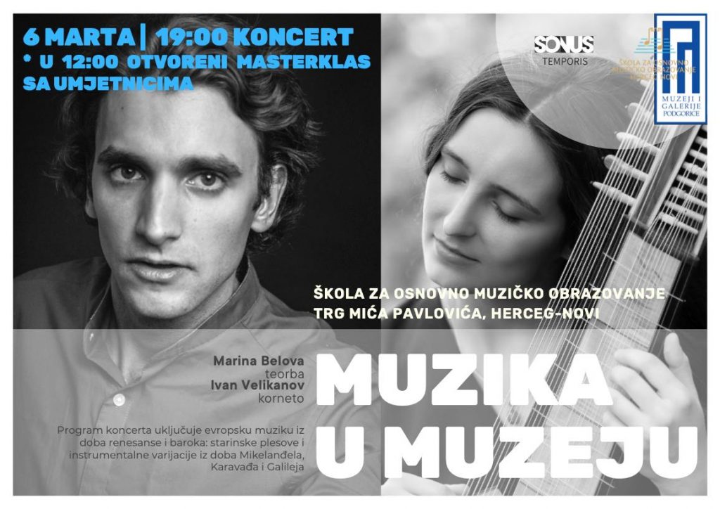 Koncert za teorbu i korneto u Herceg Novom, Budvi i Podgorici