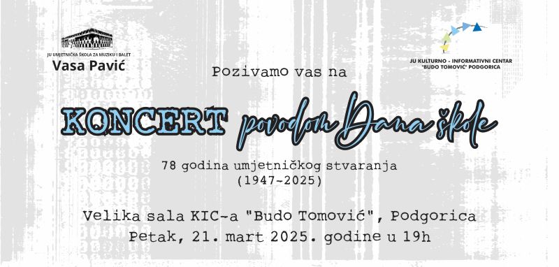 Umjetnička škola “Vasa Pavić” obilježava 78 godina predanog rada svečanim koncertom