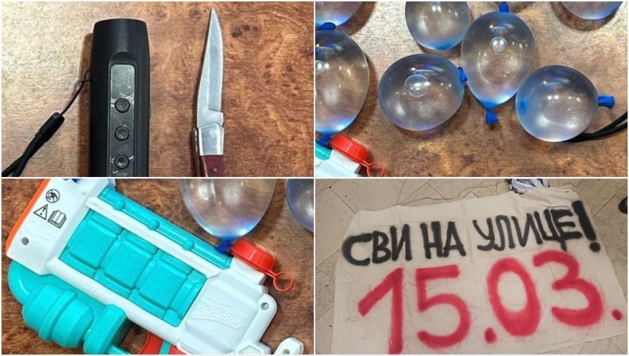 Opozicija pripremala „klanicu“ u Skupštini Beograda: Oduzeti nož, elektro šoker, baloni napunjeni vodom… (FOTO)