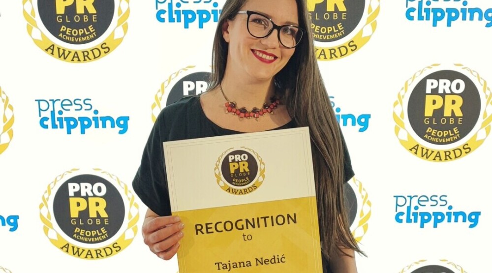 CNP: Tajana Nedić među dobitnicima prestižnog priznanja PRO PR Globe People Achievement Awards za 2024. godinu