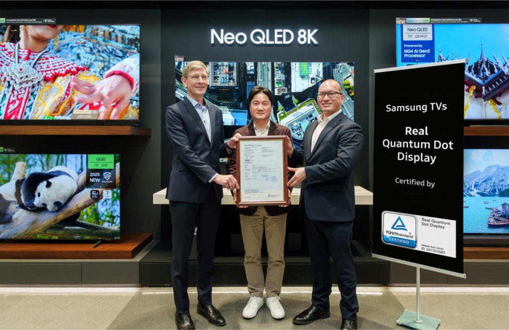 Samsung QLED TV uređaji osvojili sertifikat za „Pravi ekran kvantne tačke“ organizacije TÜV Rheinland