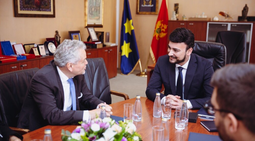 Jovanović primio Satlera: Budva ima posebnu odgovornost i potencijal da promoviše evropske vrijednosti
