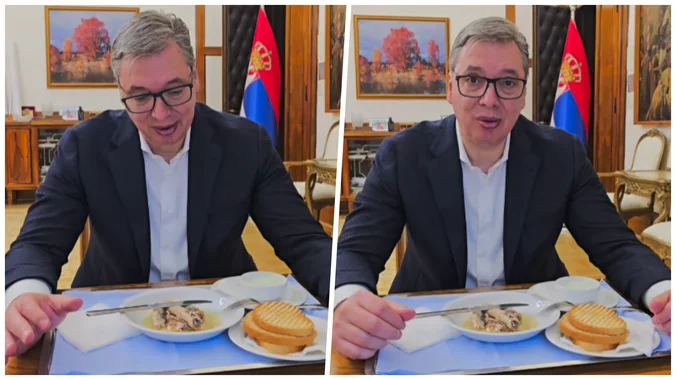 „Sardine i luk u pauzi. Poslije jela, rad, rad i samo rad: Vučić poručio da Srbiju niko ne može da pobijedi