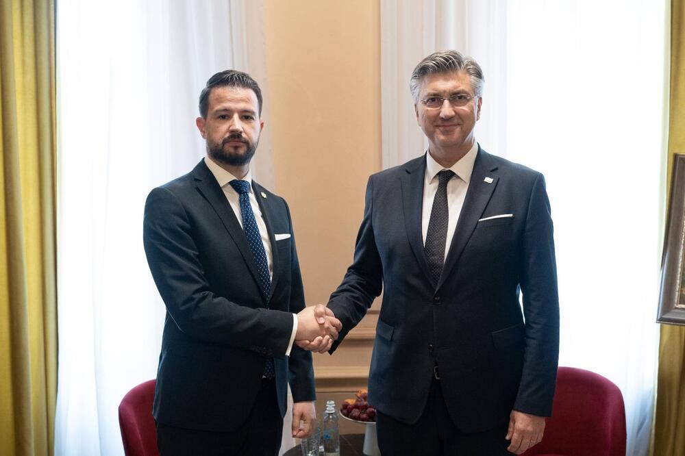 Milatović sa Plenkovićem: Za Crnu Goru izuzetno važna podrška Hrvatske na EU putu