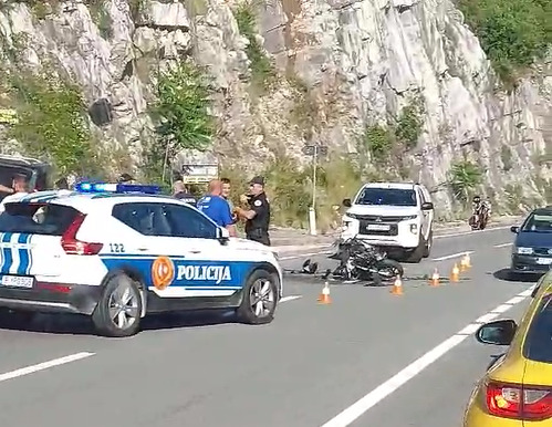Nezgoda na putu Podgorica – Cetinje, povrijeđen motociklista