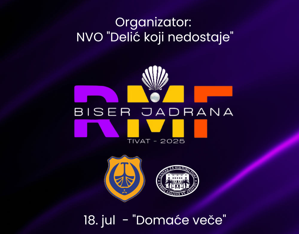 Poznato 25. finalista – crnogorskih izvođača, koji će 18. jula nastupiti na drugom RMF Biser Jadrana!