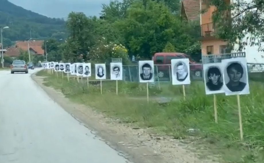 I Srbi imaju pravo na sjećanje: Uz put Bratunac–Potočari postavljene fotografije srpskih žrtava