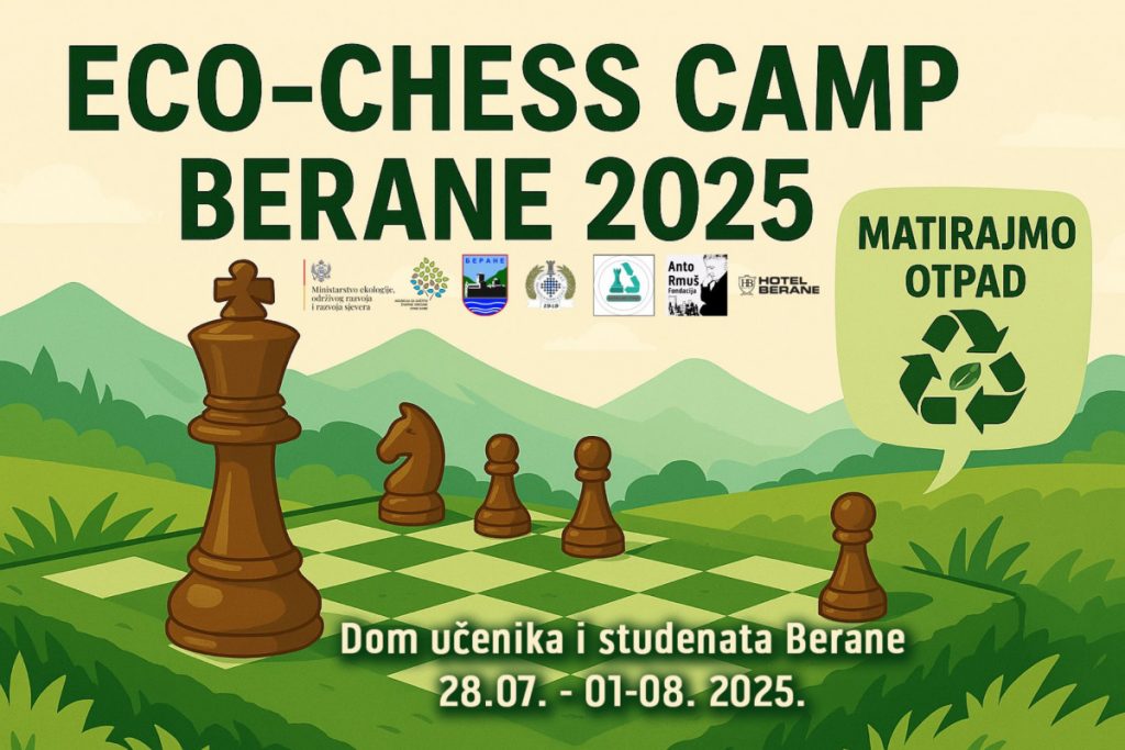 Od 28. jula do 1. avgusta: ECO-CHESS CAMP BERANE 2025