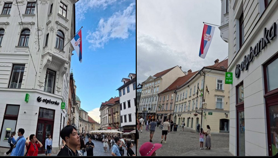 Drama zbog srpske zastave u centru Ljubljane