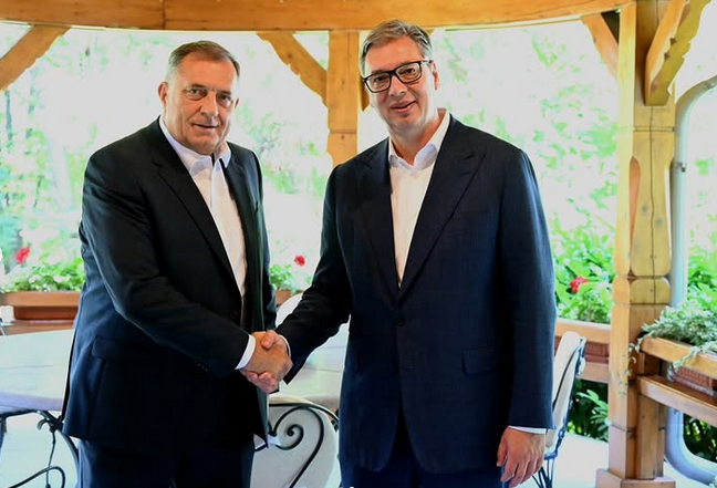 Dodik nakon sastanka sa Vučićem u Beogradu: „Podrška Vučiću u odbrani nacionalnih interesa“