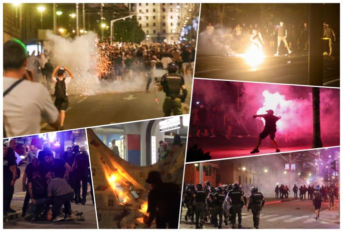 Blokaderi opet brutalno napali policiju i građane! Palili, lomili, uništavali sve pred sobom
