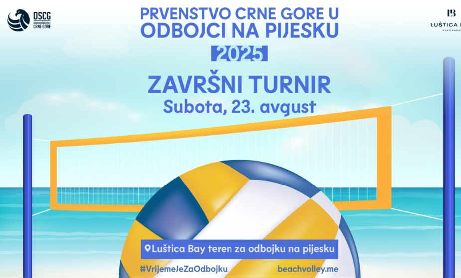 U subotu završni turnir Prvenstva Crne Gore u odbojci na pijesku