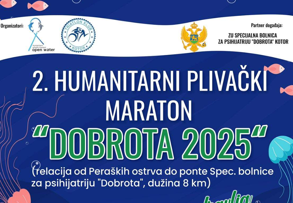 Humanitarni plivački maraton „Dobrota 2025“ 20. septembra: Na talasu zdravlja do mora prilika