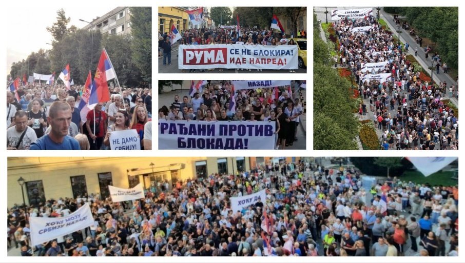 Iz Kraljeva sa zastavama Srbije narod krenuo u Rašku na skup: Zajedno protiv blokada!