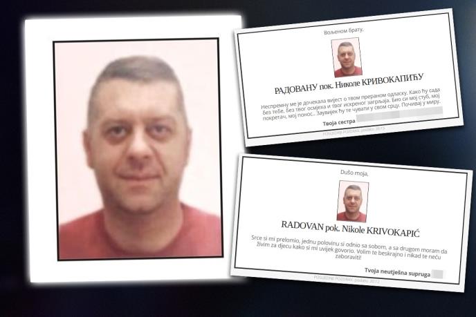 Djeca ubijenog Krivokapića objavila potresne čitulje, Radovana ubili na kućnom pragu, sad se oglasila i udovica!