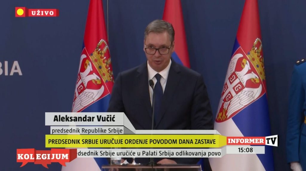 Vučić uručio odlikovanja: Srpska zastava je najljepša jer je najskuplja; A najskuplja je jer je plaćena nevinom krvlju! Majka Srbija će uvijek čuvati svoj narod!