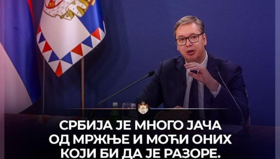 Vučić se oglasio sa jasnom porukom: Srbija je mnogo jača od mržnje i moći onih koji bi da je razore