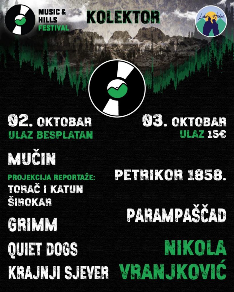 DRUGI “MUSIC AND HILLS FESTIVAL” – 02. i 03. oktobar, Kolektor – Podgorica