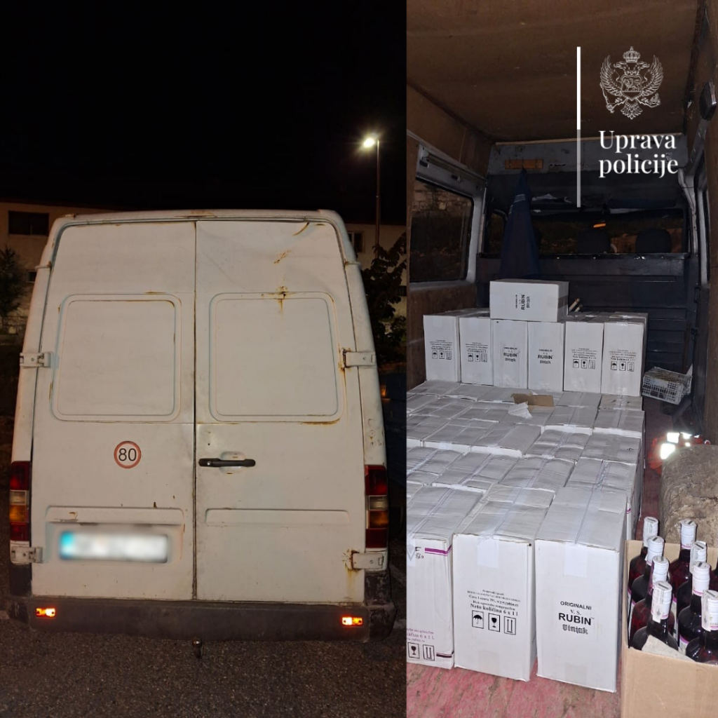 Šavnik: Policija zaplijenila preko 340 flaša alkohola bez akciznih markica