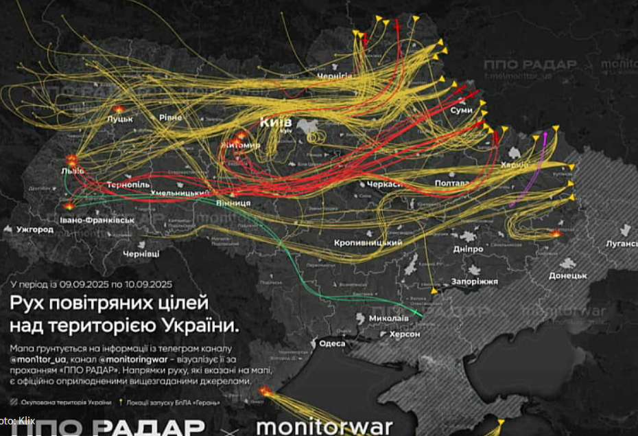 Kako su ruski dronovi završili u Poljskoj: Ukrajinci objavili mapu ciljeva jednog od najmasovnijih napada Moskve
