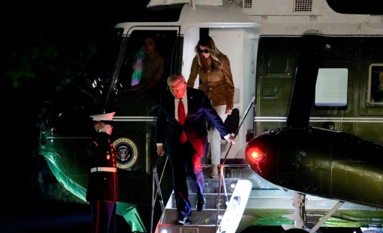 Helikopter s Trampom i Melanijom prinudno sletio