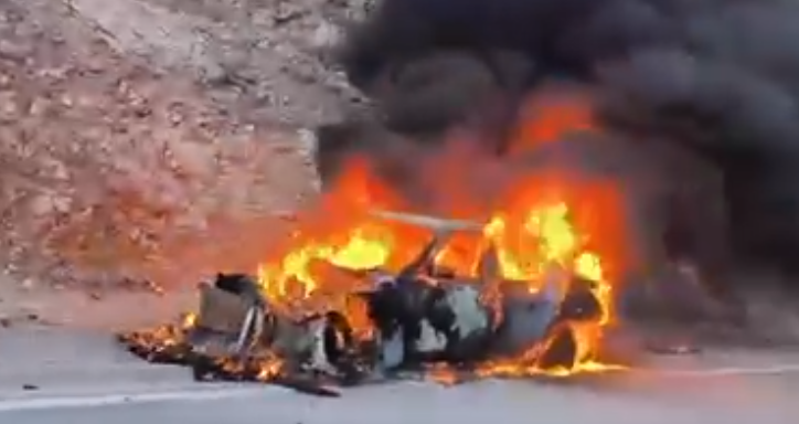 Automobil izgorio u plamenu na putu Podgorica – Cetinje (VIDEO)