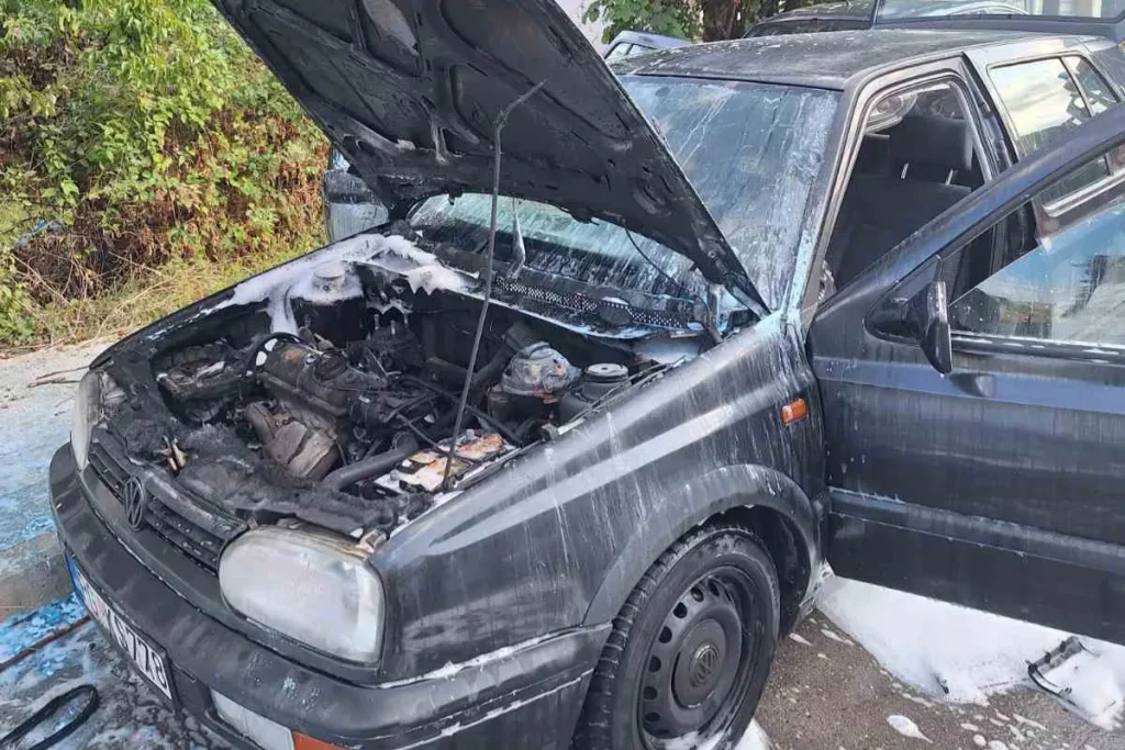 Gorio automobil na Cetinju!
