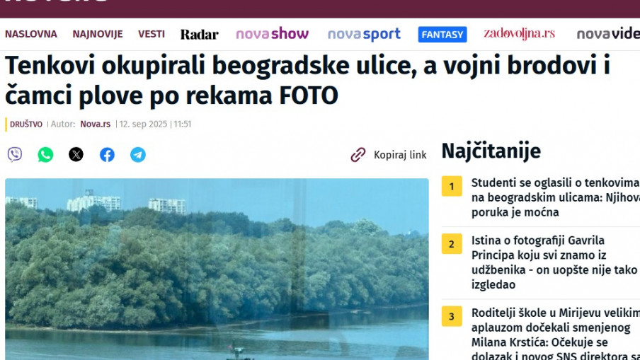 Opozicioni blokaderski mediji predstavljaju Vojsku Srbije kao okupatora